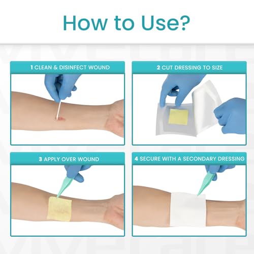 Vive Xeroform Petrolatum Dressing (4" x 4" - 25 Count) - Non-Adherent Wound 4” x 4” (Pack of 25)