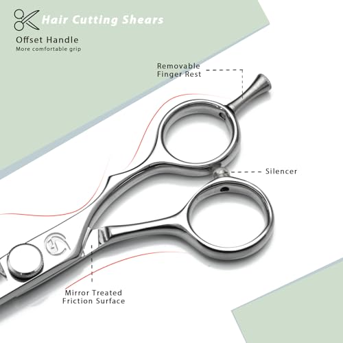 Hair Cutting Shears 5.5 Inch,Professional Barber Scissors with 440C Steel 5.5" Hair shears