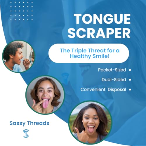3-in-1 Complete Dental Care Set (5 Pack - 250 Count): Double Thread Floss Picks, Toothpicks, and Tongue Scraper - Your Oral Hygiene Solution with Disposable Floss Sticks for On The Go or Travel 5