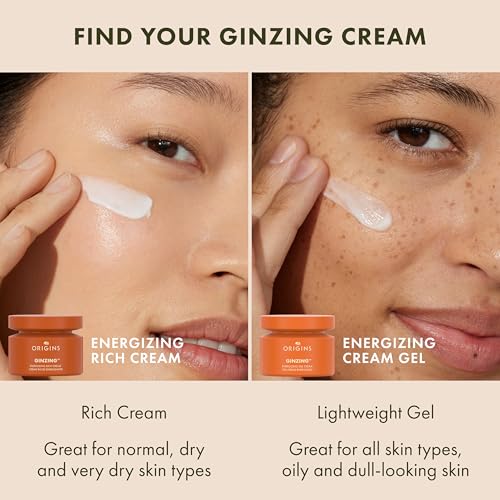 Origins GinZing Energizing Rich Cream | Face Moisturizer for Dry Skin with Niacinamide, Caffeine, & Ginseng, 1.7 Fl Oz