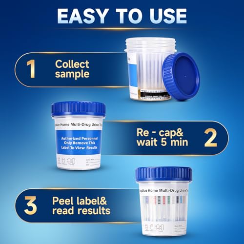 Home Multi-Drug Urine Test Cup, 16 Panel, OTC Home Use, 5 Minute Results (6pcs) 6pcs