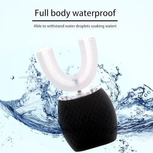 Adult Automatic Ultrasonic Toothbrush Waterproof Timer Travel Black
