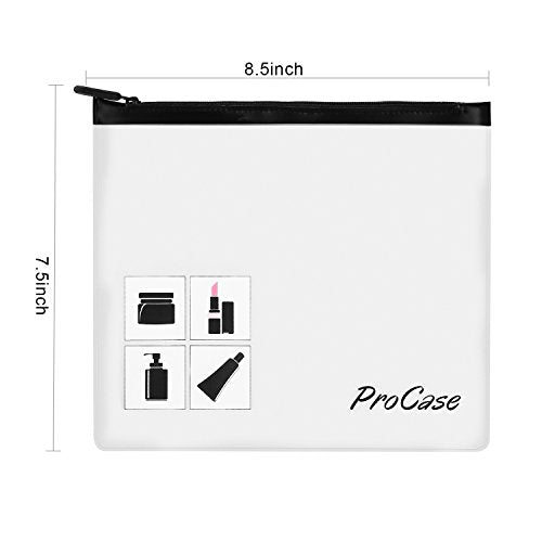 ProCase TSA Approved Fly Travel Toiletry Bag Makeup Pouch Bundle with Toothbrush Travel Case for Oral-B Pro 1000 1500 3000 5000 7000