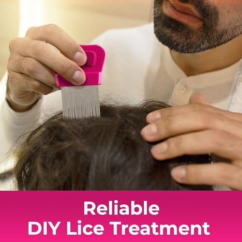 Lice Essentials Stainless Steel Lice & Nit Comb with 5X Magnifier