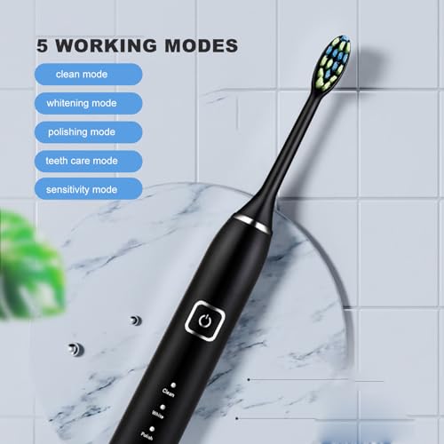 Pomya Electric Tooth Brush, Smart Toothbrush IPX7 Powerful Motor for School (White)
