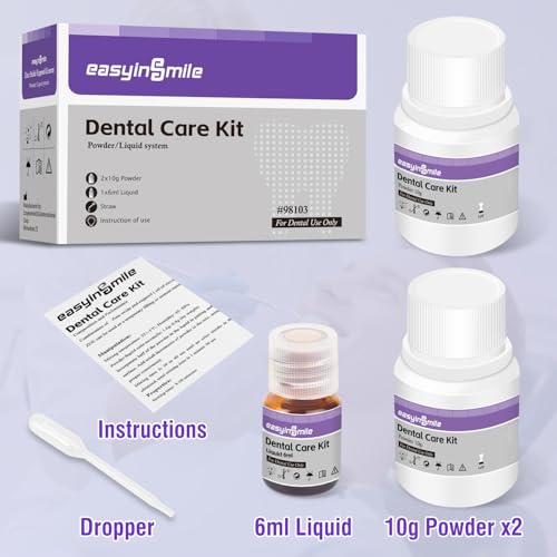 Tooth Repair Kit for Broken Teeth, Dental Cement Temporary Filling Zinc Oxide Eugenol Glue for Chipped Missing Teeth,Crowns & Bridges White