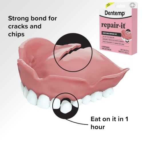 Dentemp Repair-it Denture Repair Kit & Reline-it Denture Reliner - Denture Kit (Multi-Pack) - Refit and Tighten Dentures for Both Upper & Lower Denture - Repair Broken Dentures & Loose Teeth