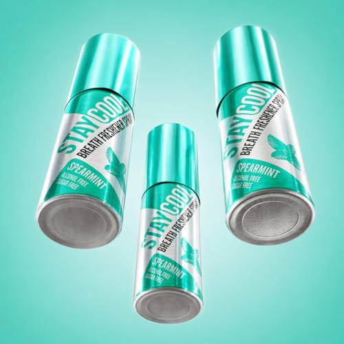 Stay Cool Spearmint Breath Freshener Spray, 3-Pack