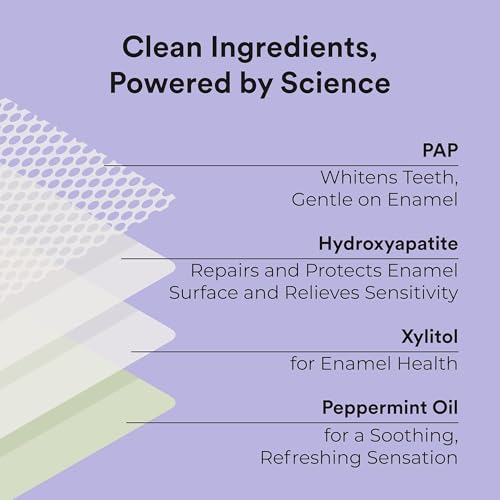 Sensitive Teeth Whitening Strips, Peroxide-Free, 14ct