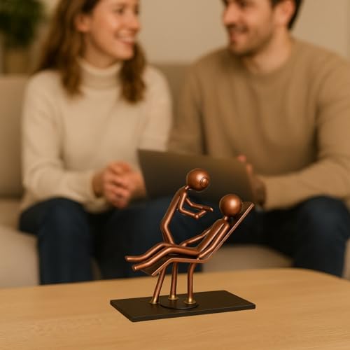 Dentist Craft Handmade Figurine – 4" L x 4" H – Recycled Metal Sculpture & Hand Welded Bronze Finish Art Gift – Desk Accessories, Dental Office Decor & Dentist Appreciation Gifts for Men and Women Dentist Figurine