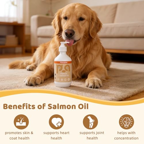 Pet Omega 3 Fish Oil & Digestive Probiotics Bundle for Dogs Cats - Skin Coat Joint Heart Gut Health Supplement Set (16OZ Oil + 8.7oz Powder)