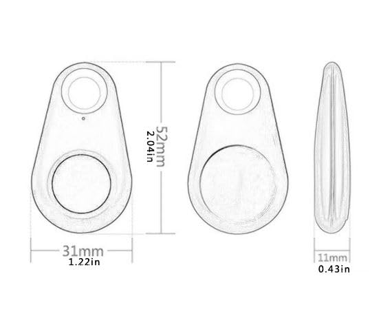 Portable Mini Bluetooth GPS Tracker for Pet Collar and Tracker for Kids Dogs Cats Wallet Keys Luggage - BeesActive Australia