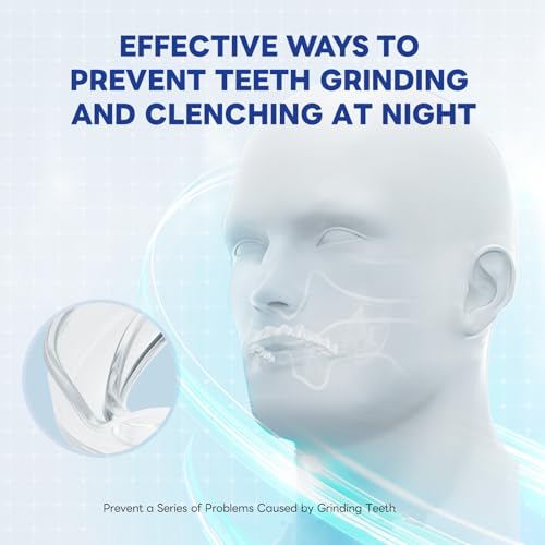 Anti Grinding Guard, Mouth Guard for Grinding Teeth at Night, Mouth Guard for Sleeping, Perfect fit Night Guards for Teeth Grinding, Reusable Mouthguard for Adults 1.8*2.2in+1.8*2.4in