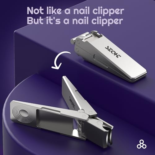 Toenail Clippers, SZQHT Foldable Nail Clippers for Thick Nails, Men, Women & Seniors – Heavy-Duty Stainless Steel German Design with Nail File,Toe Nail Clippers