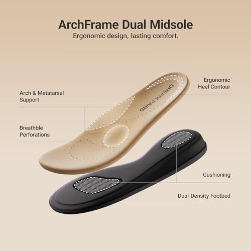 DREAM PAIRS Women Arch Support Walking Flat Sandals 7.5 Tan