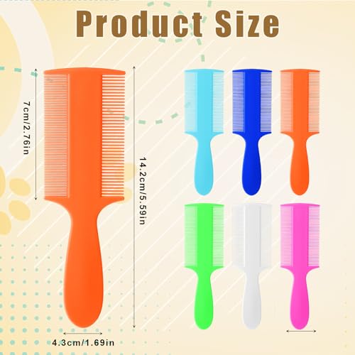 6 Pcs Double Sided Fine Tooth Comb, Lice Flea Removal Comb