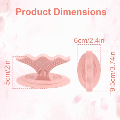 Nail Finger Rest Stand, Whale Tail Shaped Silicone Stable Manicure & Pedicure Support Holder for Nail Painting Gel Polish Application Compact & Portable for Home Salon Use (Pink)