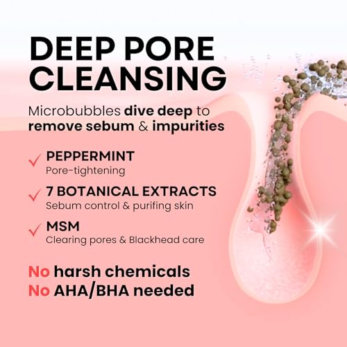 MPC Bubble Pore Cleanser, Korean Face Wash, Gentle Deep Pore Facial Cleanser with Caviar, Blackhead Makeup Remover, Pore Minimizer, Hydrating, Exfoliator, Oily, Dry Skin 5.07 fl oz 5.07 Fl Oz (Pack of 1)