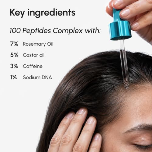 MAREE Hair Growth Serum - Caffeine Peptides Castor Rosemary Oil for Hair Growth - Products for Women & Men - Hair Oils for Hair Growth - Hair Regrowth Tonic - Scalp Serum - Suero Para El Cabello 1 Count (Pack of 1)