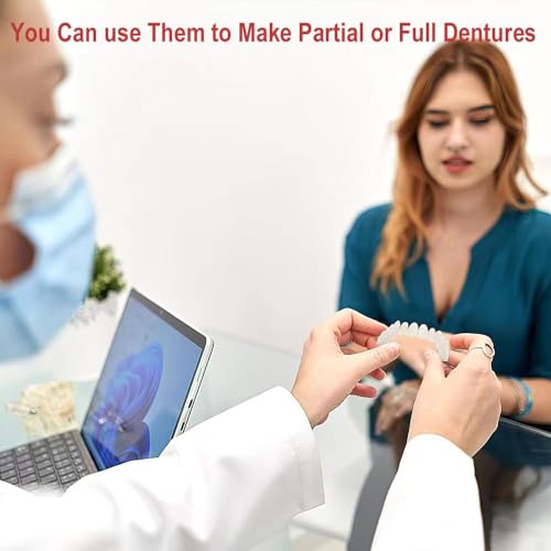 DIY Denture kit, Making Partial dentures and Full dentures kit DIY Simulation Practice Making Denture kit, Equipped with DIY Tool kit and Temporary Teeth,Create Your Perfect Smile at Home
