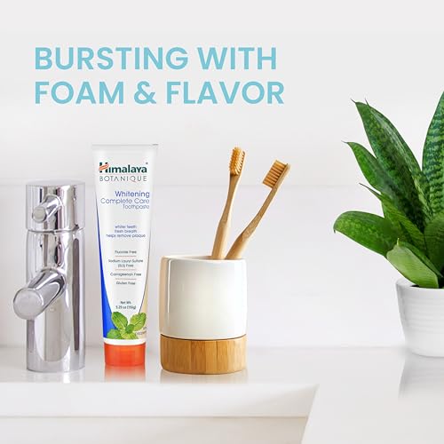 Himalaya Botanique Complete Care Whitening (Peppermint) & Kids Toothpaste Variety Pack, 5.29oz (Pack of 2) & 4oz (Pack of 3)