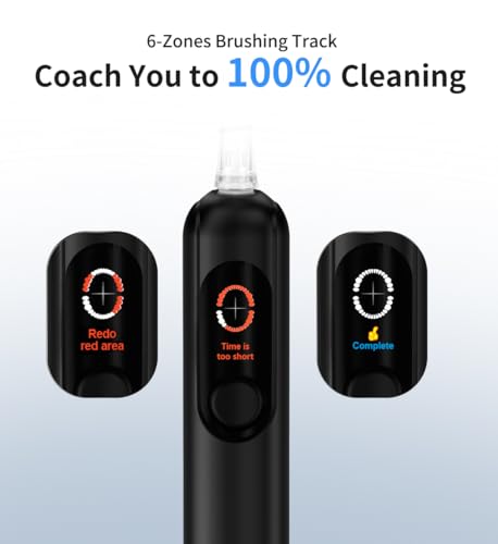 Sonic Toothbrush with Travel Case, AI Display, 4 Modes, Pressure Sensor