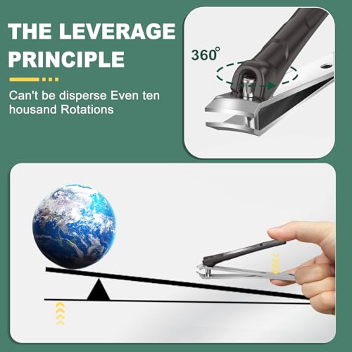 Ingrown Nail Clippers, CLPPNA Slanted Curved Blade Toe Nail Clippers for Ingrown Toenails & Fingernail, Stainless Steel Toenail Clippers Cutter, Angled Nail Clippers for Seniors, Men, Women 1PCS（45°Ingrown）