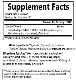 Gluten Digestion Support Supplement for Celiac Disease & Gluten Intolerance | Scientifically Proven Support for Strict Gluten-Free Diets. Highest Concentration of Active Ingredients. Celiac Safe. 30 Count (Pack of 1)