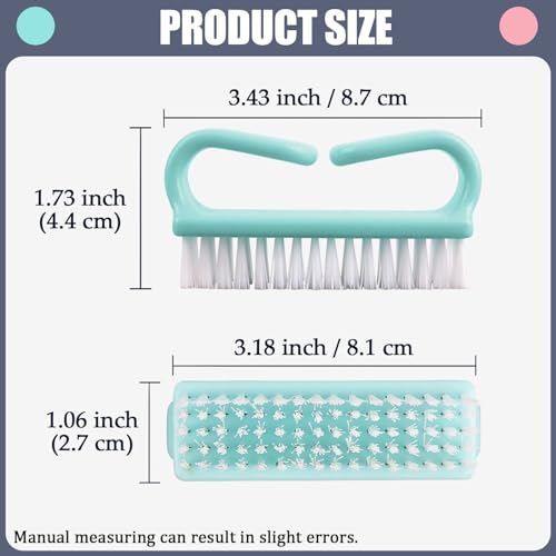 10 Pack Handle Nail Brush, Hand and Toe Nail Care Kit with Deep Cleaning Brushes, Scrubbing Tool Kit for Men and Women