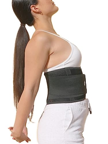 MOTEK Back Support Brace for Men & Women (Large 36-48") | Breathable Material, Lightweight Support, Dual Adjustable Straps | Lower Back Pain Relief | Lumbar Support Large (36-48")