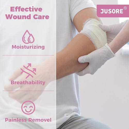 JUSORE Xeroform Petrolatum Dressing 4"x4" - FSA-HSA, Non Stick Gauze Pads 4"x4" (Pack of 25)