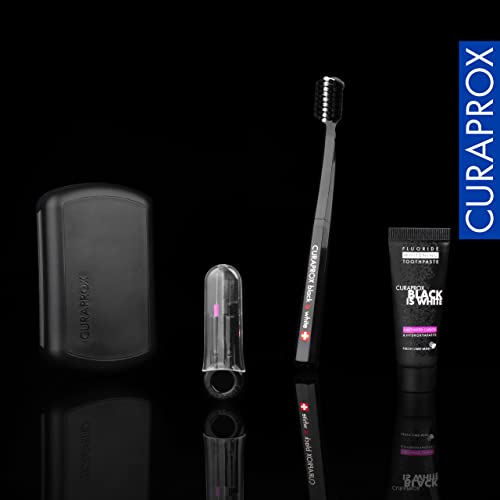 Curaprox Travel Set, Black, Set with CS 5460, Toothpaste, IDB, Swiss Made