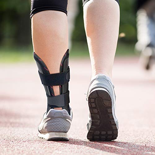 ORTONYX Ankle Stirrup Brace, with Padding Left/Right Foot Support One Size Fits Most Black