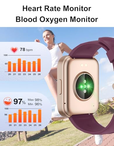Smart Watch for Women, Answer/Make Calls, for iPhone/Android Phone Purple Dark Purple