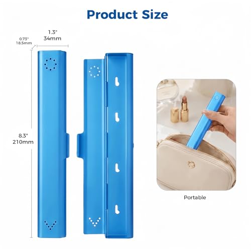 Toothbrush Travel Case Aluminum, Portable Toothbrush Holders, 1Pack Silver, 1Pack Blue, Bundle Product