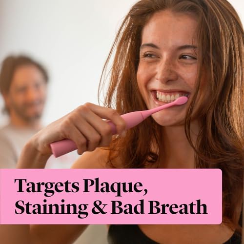 Made by Dentists PRO‑X Replacement Brush Heads for Adults – Compatible with PRO‑X Sonic Toothbrush (3 Pack) – Dentist‑Designed, Deep Plaque Removal, Soft Bristles, Travel‑Ready, Pink