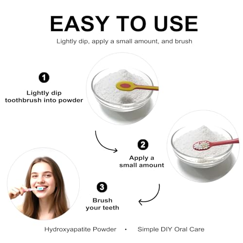 100% Pure Microcrystalline Hydroxyapatite Powder 45g (1.59 oz) | Non-Nano Micro crystalline hydroxyapatite Powder for Teeth | DIY Formulations | unflavored Mcha Crystals 45g (1.59oz)
