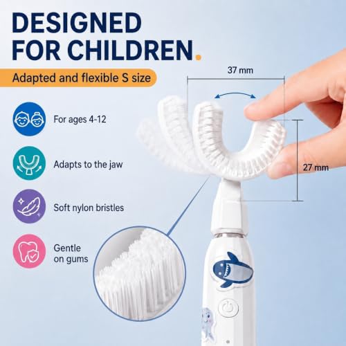 Y-Brush CES Award U-Shaped Kids Electric Toothbrush KidsBrush, Ages 4-12 News for children