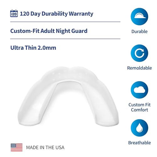 SOVA 3D Night Guard with Case - Pre-Formed, Easy-to-Fit Protection for Teeth Grinding, Clenching - Jaw Pain, Bruxism, TMJ Relief - Taste Free - Remoldable Up to 20 Times - Non Toxic