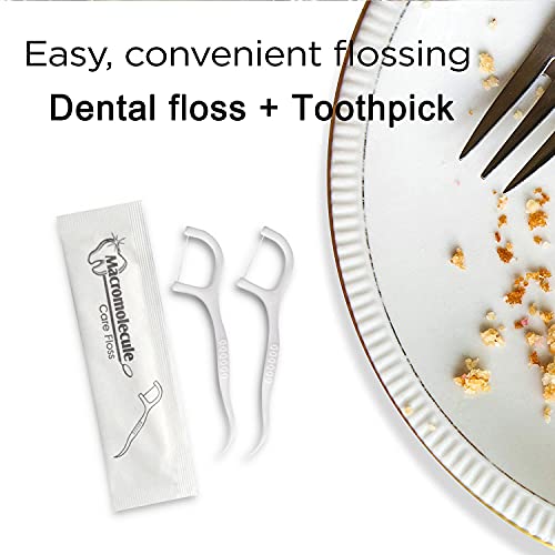 450 Pack Dental Floss Picks Individually Wrapped, Floss Sticks 1 Count (Pack of 450)