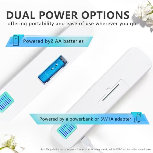 UV-C Toothbrush Sanitizer Case for Travel, Portable Sanitizer and Holder Universal Fits Electric and Manual Brush Heads, Smart Automatic Operation