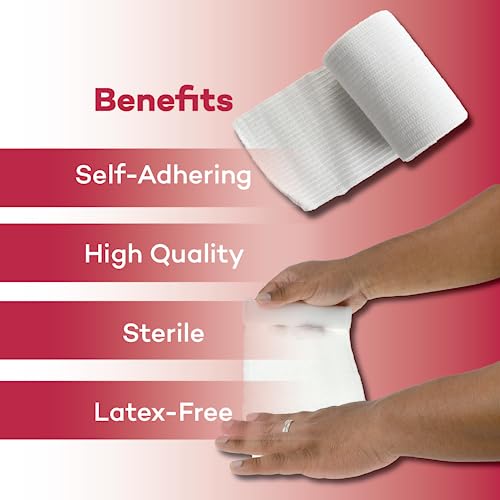 Dealmed 3" Sterile Conforming Stretch Gauze Bandages, 4.1 Yards Latex Free Stretched Dressing Wrap, Medical Non-Adherent Wound Care Mesh Bandages (Box of 12 Rolls) (Pack of 4) 3 Inch (Box) (Pack of 4)