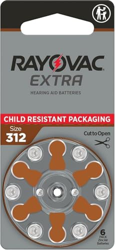 Rayovac Extra Advanced, size 312 Hearing Aid Battery (pack 60 pcs)