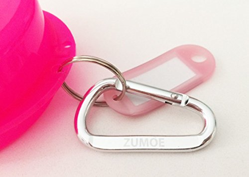 Lacrosse 7 Standing Sticks Retainer and Mouthguard Case with Carabiner, Durable Mouthguard Case for Sports, Retainer Holder for Travel and Protection, Ideal for Secure Storage - Pink