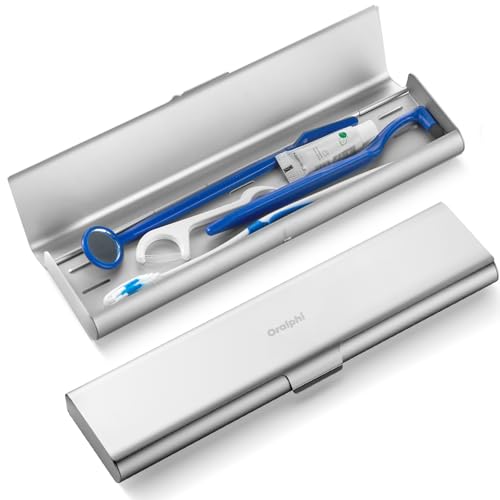 Wider Aluminum Toothbrush Travel Case+Oralphi Soft Toothbrushes for Morning Freshness & Night Cleanliness