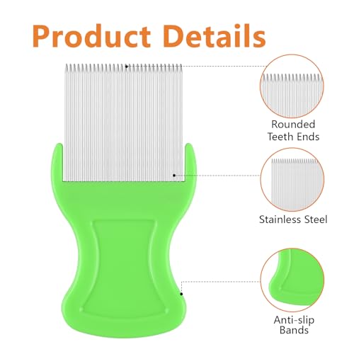 12 Pcs Lice Comb, Lice Comb for Kids, Dandruff Comb, Nit Comb