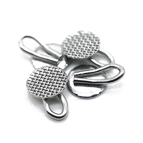 Dental Orthodontic Bondable Caplin Hook Lingual Buttons With Traction Hook,10pcs/Pack, Mesh Base (5 Packs)