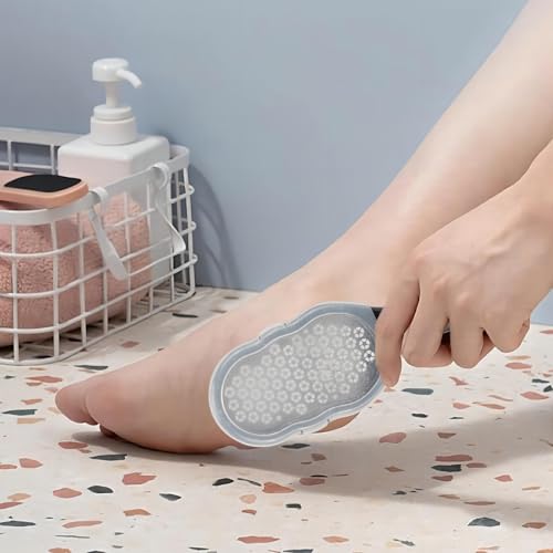 2 Pcs Foot Files with Skin Catcher, Stainless Steel Foot Rasp Callus Remover Pedicure Feet Grater Foot Scrubber Dead Skin Remover for Feet