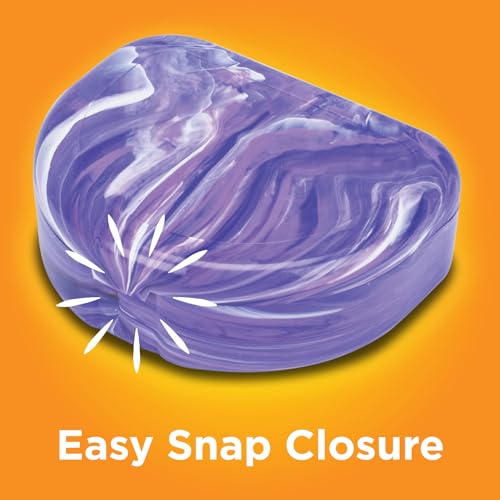 Marble Retainer Cases with Labels, Assorted Colors, 24 Pack Marble
