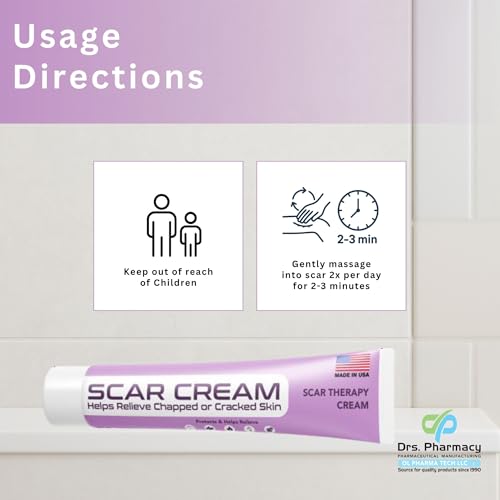 Scar Cream – Helps Reduce Appearance of Old & New Scars – 1 oz, Made in USA